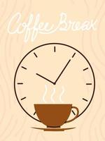 coffee break poster vector