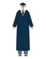 glad man graduated vector
