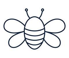 pretty bee design vector