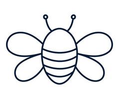 bonito diseño de abeja vector