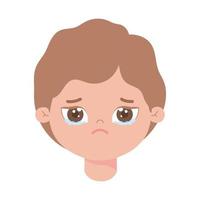 sad male child vector