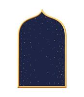 arabian window with a nigth sky vector