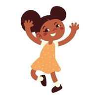 afro american girl vector