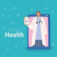 virtual health design vector