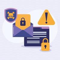 cyber security illustration vector