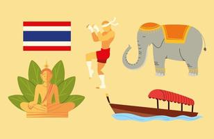 thailand culture tradition vector