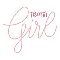 team girl quote vector