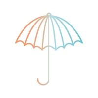 striped umbrella gradient style icon vector design