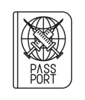 medical passport drawing vector