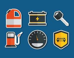 six car service items vector