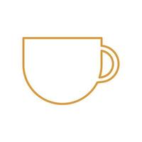 diseño de vector de icono de estilo de línea de taza de café