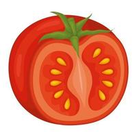 diseño de rodajas de tomate vector