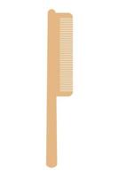 wooden hairbrush representation vector