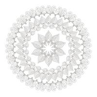 mandala silver flower shaped vector design