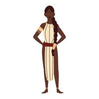 mujer aborigen con pelo largo vector