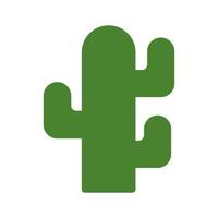 diseño de vector de icono de estilo plano de cactus