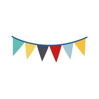 Party banner pennant flat style icon vector design