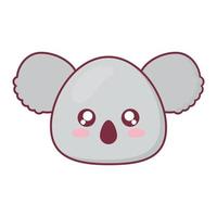 Diseño vectorial de dibujos animados de animales kawaii koala vector