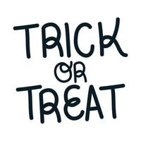 trick treat lettering vector