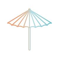 striped umbrella gradient style icon vector design