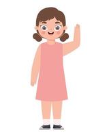 young girl design vector