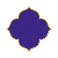 arabian window with a purple nigth sky vector