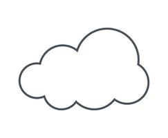 cloud silhouette icon vector