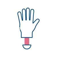 hand prosthesis line style icon vector design