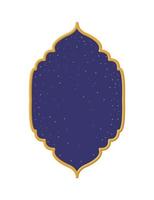 arabian window with a sky on a white background vector