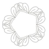 ornament in flower shaped silver vector design