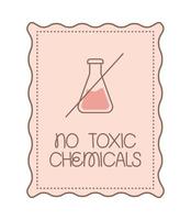 no toxic chemicals card vector