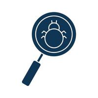 lupe with dollar silhouette style icon vector design