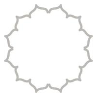 diseño de vector de adorno decorativo en forma de flor de plata