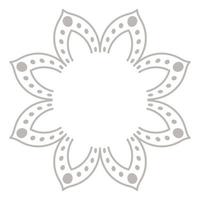 ornament in flower shaped silver vector design