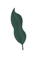Isolated green leaf vector design