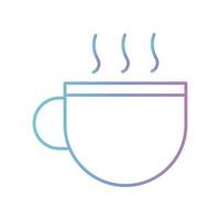 diseño de vector de icono de estilo degradado de taza de café