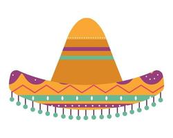 diseño de vector de sombrero mexicano aislado