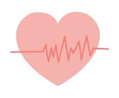 electrocardiogram heart design vector