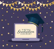 virtual graduation design vector