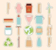 environmentally friendly items vector