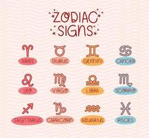 zodiac signs items vector
