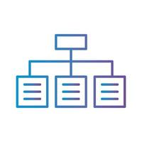 flow chart gradient style icon vector design