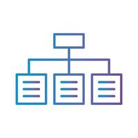 flow chart gradient style icon vector design