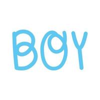 boy lettering illustration vector