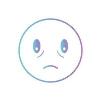 emoji with insomnia gradient style icon vector design