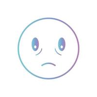 emoji with insomnia gradient style icon vector design