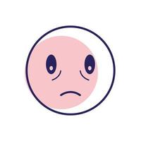 emoji with insomnia line style icon vector design