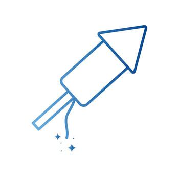 diseño de vector de icono de estilo degradado de fuegos artificiales
