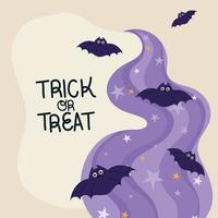 trick treat poster vector
