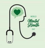 mental health day cartel vector